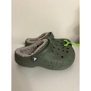 Crocs Unisex Baya Clogs Slip-On Size 4 M/ 6W In Dark Green